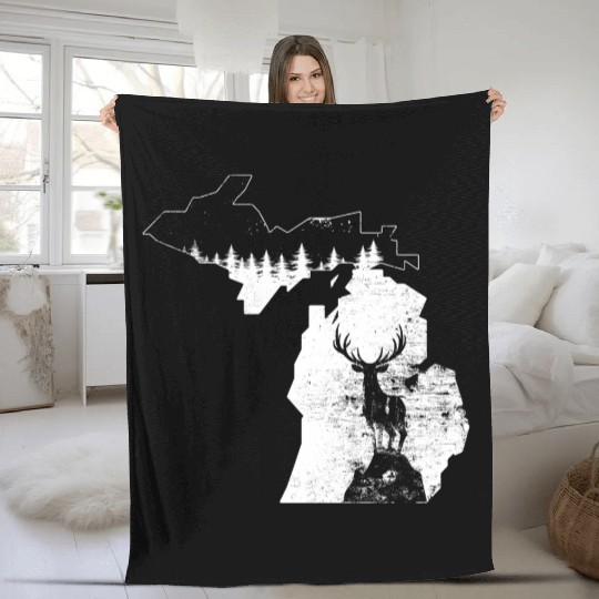 Explore Michigan Adventure Great Outdoors Fleece Blankets