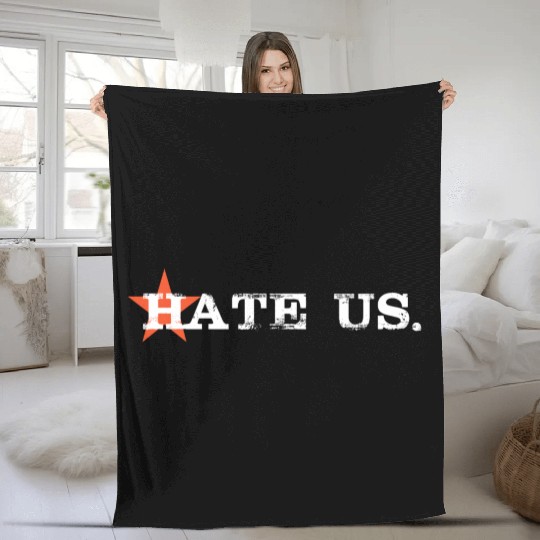 hate us astros Fleece Blankets