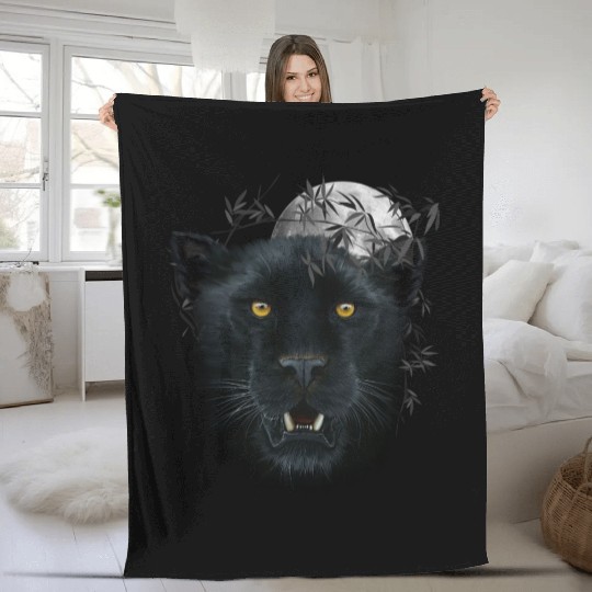 Black Panther Spirit The Face Of Power, Protection Fleece Blankets
