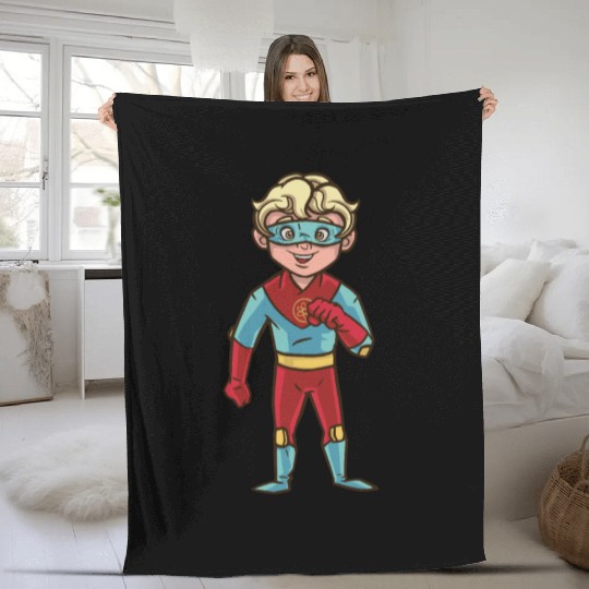 superhero boy Fleece Blankets