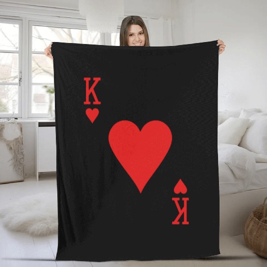 King of Hearts Halloween Costume Fleece Blankets
