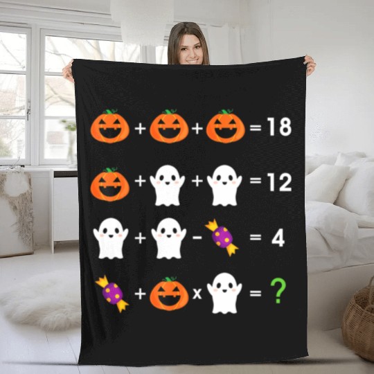 Order of Operations Halloween Quiz Math Teacher Fleece Blankets