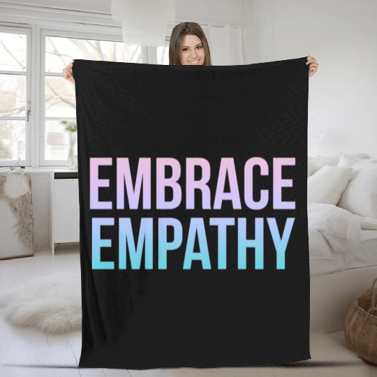Embrace Empathy Large Colour Fleece Blankets