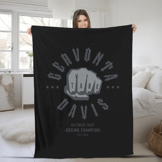 Boxing Champ Gervonta Davis Fleece Blankets