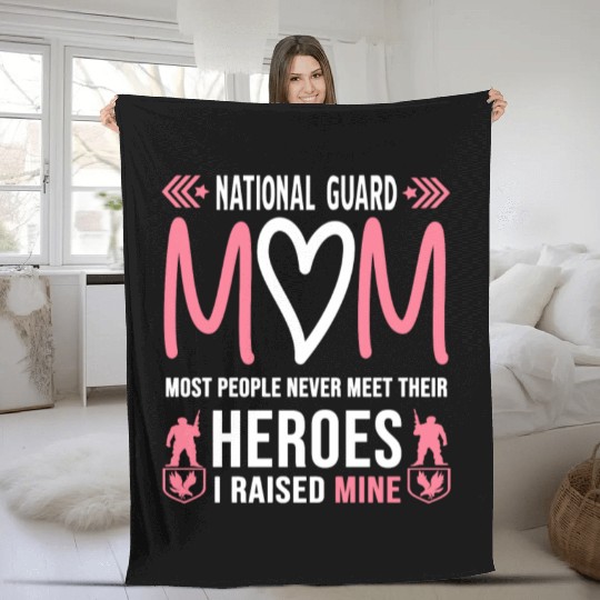 National Guard Mom Fleece Blankets Army Heroes Gifts Militar