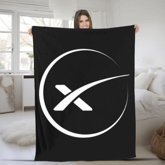 space x spacex elon musk Fleece Blankets