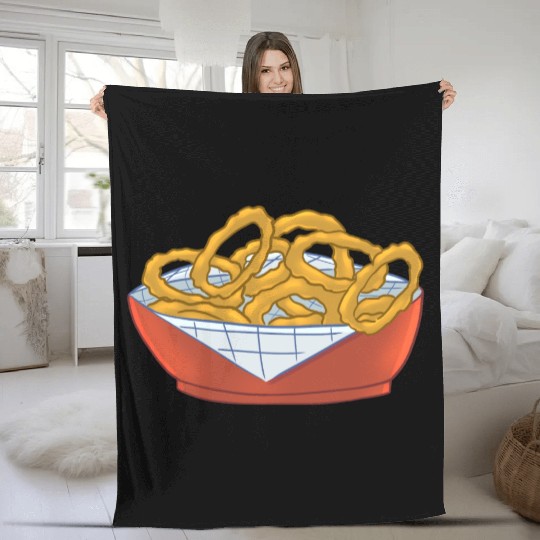 Onion Rings Fleece Blankets