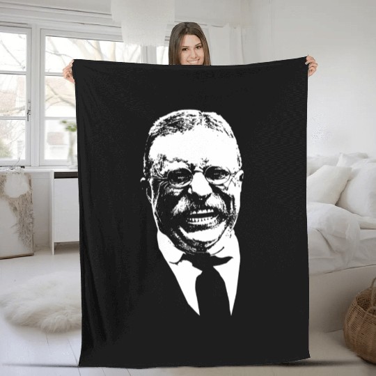 President Teddy Roosevelt Graphic Fleece Blankets