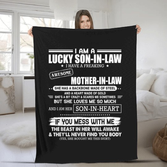 Lucky son in law i have a awesome mother in law Fleece Blankets