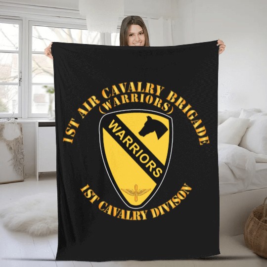 Army 1st Air Cavalry Bde Warriors 1st Cav Division Fleece Blankets