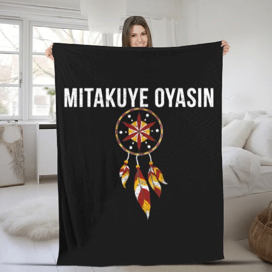 Native American Pride I Lakota Tribe Teton Sioux N Fleece Blankets