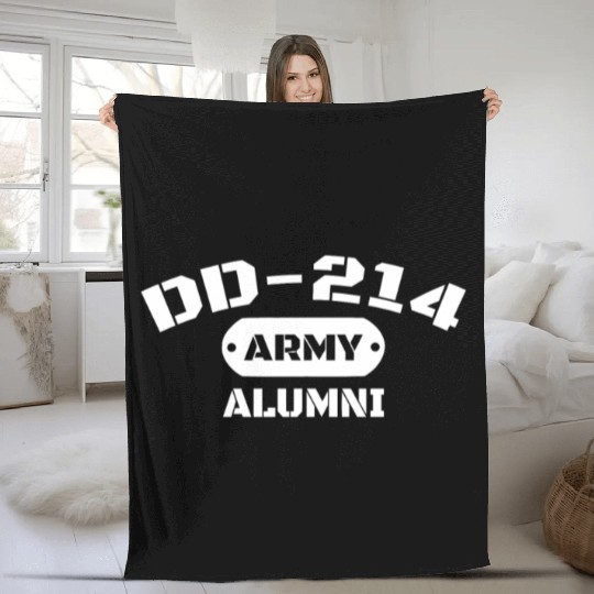 Dd-214 Us Army Alumni Men And Women Fleece Blankets