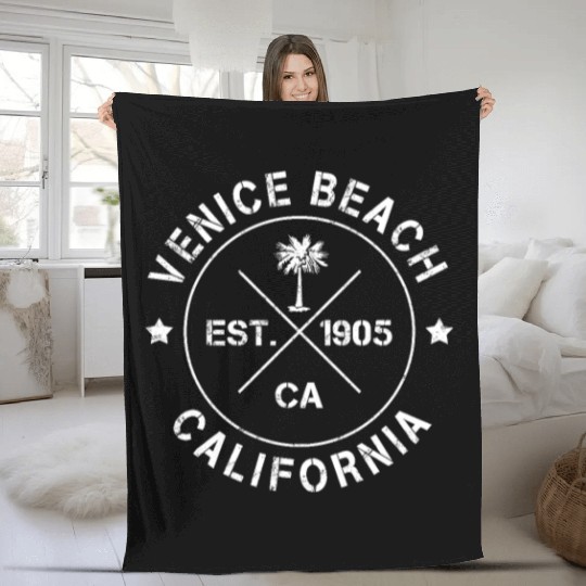 Venice Beach California Fleece Blankets