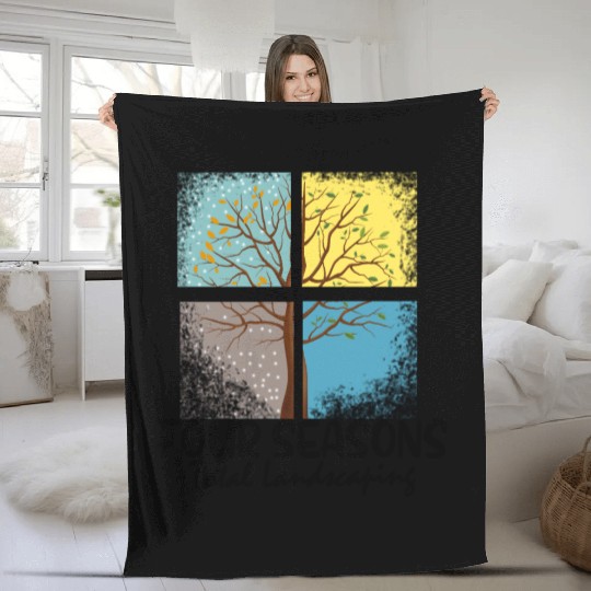 Four Seasons Total Landscaping Fleece Blankets