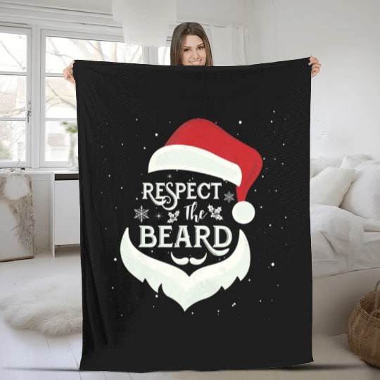 The Beard Santa Claus Christmas Family Pajamas Fleece Blankets