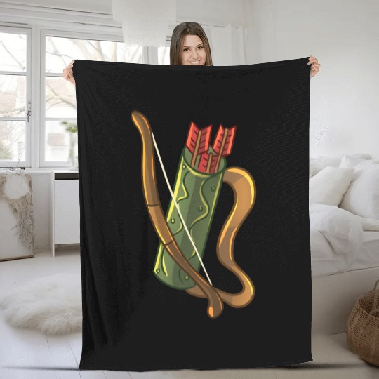 Robin Hood Arrowand Quiver Fleece Blankets
