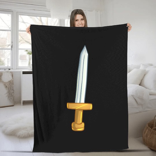 Robin Hood Sword Fleece Blankets