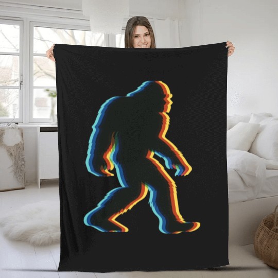 Surrealistic Sasquatch Vintage Fleece Blankets