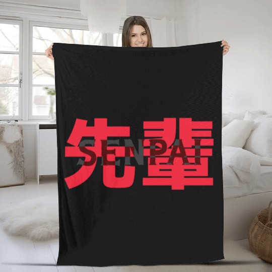 Japanese Anime Senpai Fleece Blankets