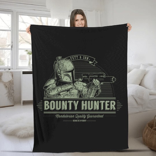 Boba Fett and son Bounty hunter Fleece Blankets