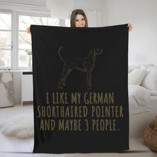 German Shorthaired Pointer Dog Fleece Blankets