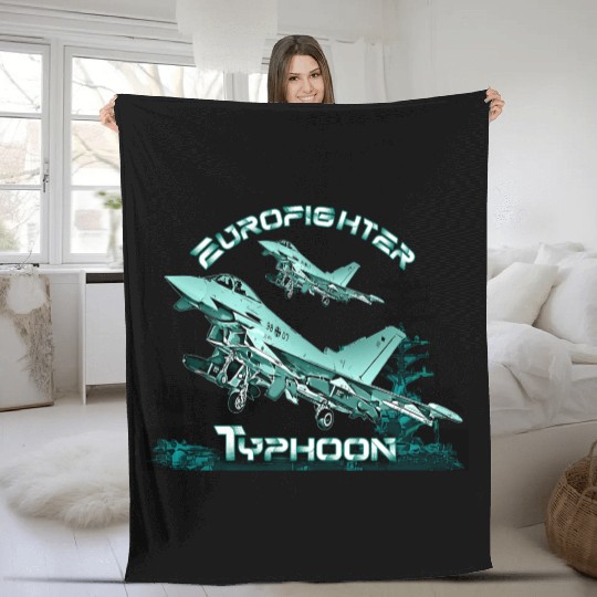 Eurofighter Typhoon fighter jet Fleece Blankets