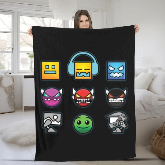 geometry dash insane Fleece Blankets