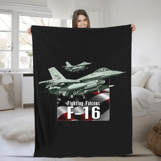 F-16 Fighter Jet Fleece Blankets