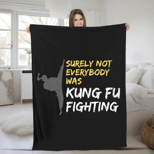 Kung Fu Fighting Fleece Blankets