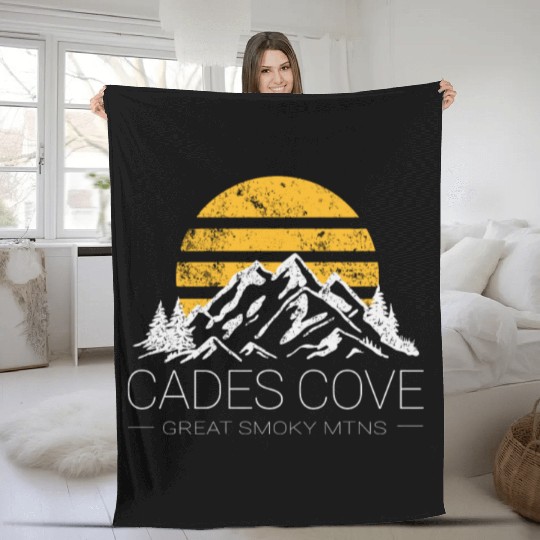 Cades Cove Great Smoky Mountains Fleece Blankets