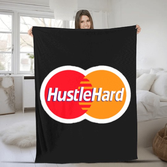 Hustle Hard Master Card Entrepreneur Fleece Blankets