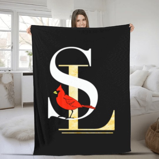 Saint Louis Red Cardinal Dress Elegant Font Design Fleece Blankets