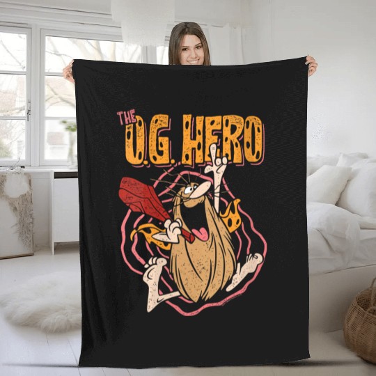 Captain Caveman Og Hero Gift Fleece Blankets