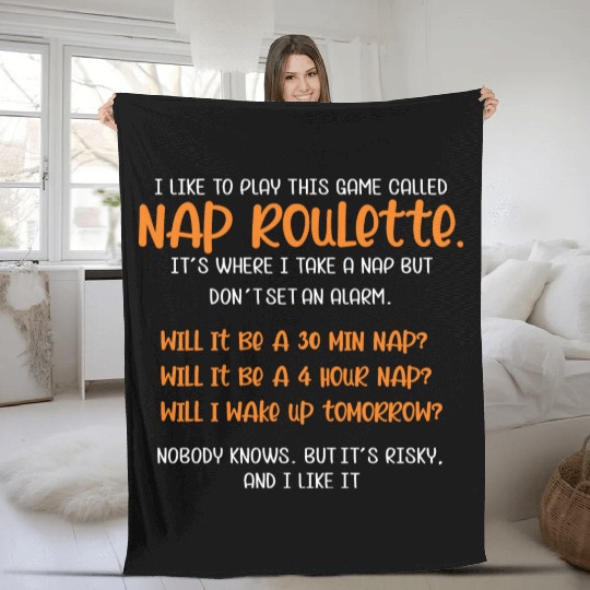 Nap Roulette Gamer or Sleepyhead Gift Fleece Blankets
