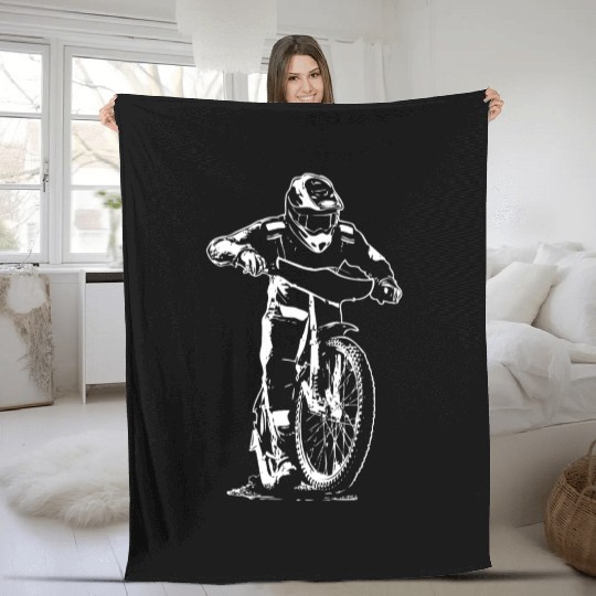 Motorcycle Speedway Racing Fleece Blankets