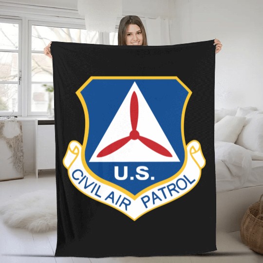 Civil Air Patrol Logo Air Force Cap Military Veter Fleece Blankets