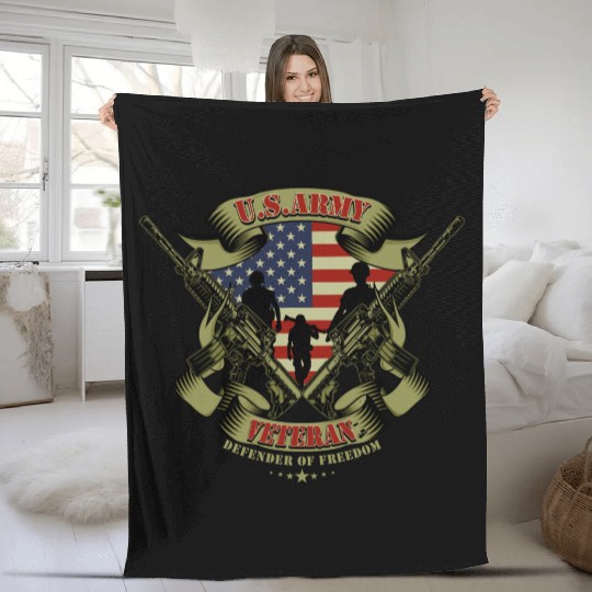 US Army Veteran Fleece Blankets