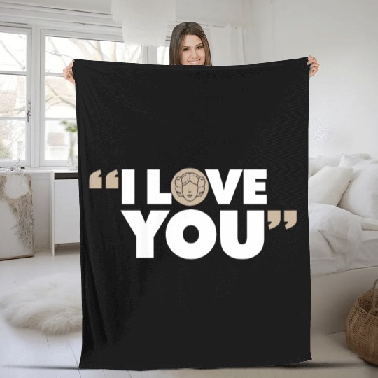 "I Love You" – Matching Couple Fleece Blankets