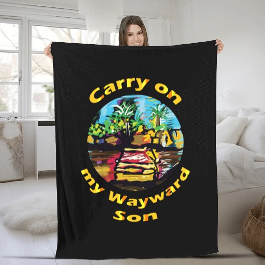 Embrace the Journey: Carry On My Wayward Son T-shi Fleece Blankets