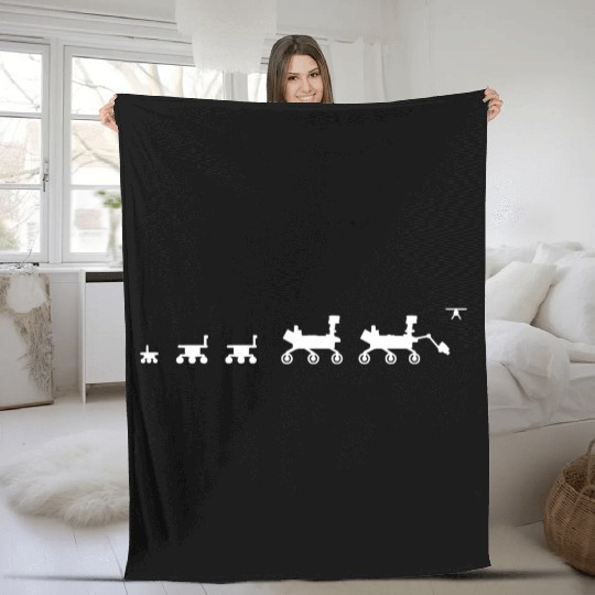 Mars Rover Generation Evolution Fleece Blankets