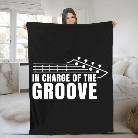 Bass Player In Charge of the Groove Bassist Fleece Blankets