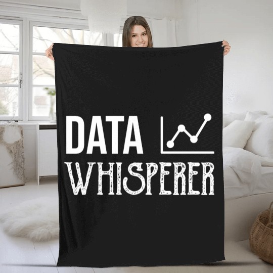 Data Whisperer Funny Software Computer Engineering Fleece Blankets