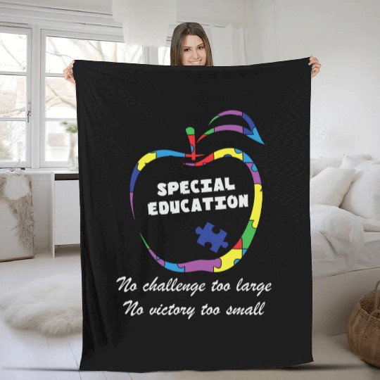 Autism Special Education Teacher Fleece Blankets