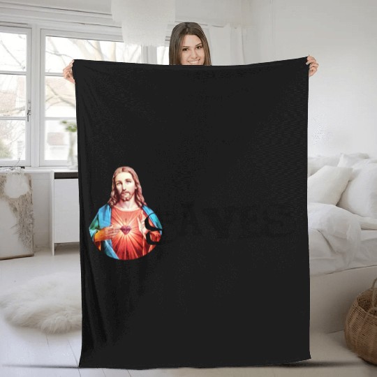 JESUS SAVES | Jesus Christ | Jesus Christus Fleece Blankets