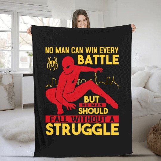 No man can win every battle Fleece Blankets