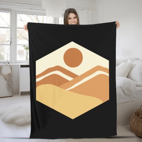 Hexagonal Earth Fleece Blankets