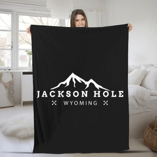 Jackson Hole Wyoming Fleece Blankets National Park Fleece Blankets M
