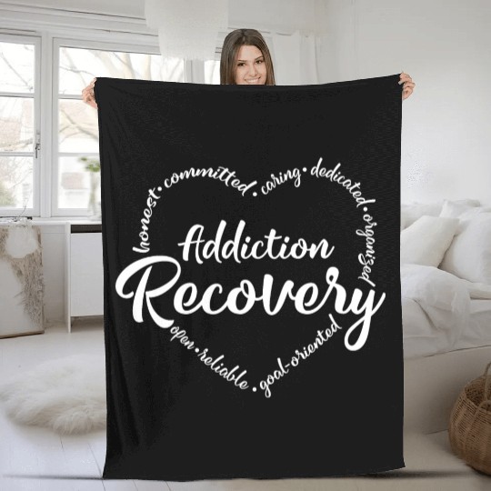 Addiction recovery, sobriety, sober Fleece Blankets