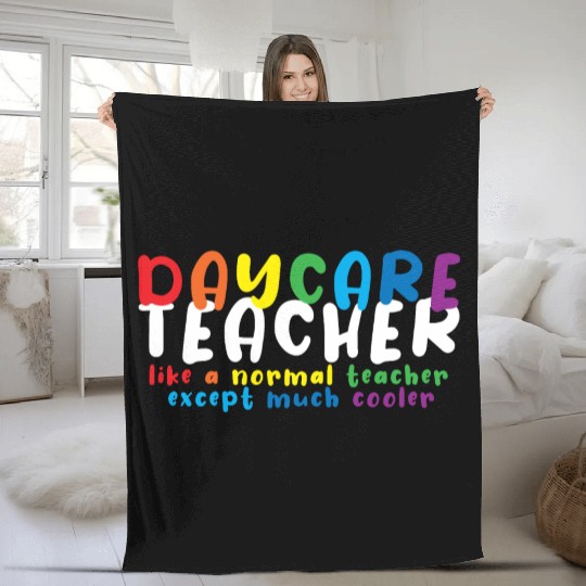 Daycare Teacher Daycare Provider Childcare Fleece Blankets