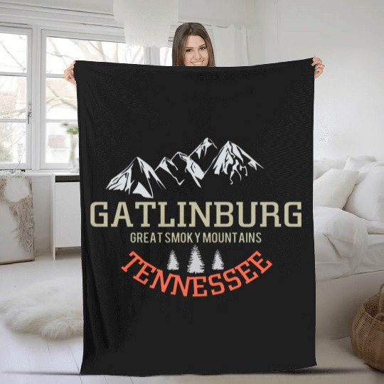 Gatlinburg Tennessee Great Smoky Mountains Fleece Blankets